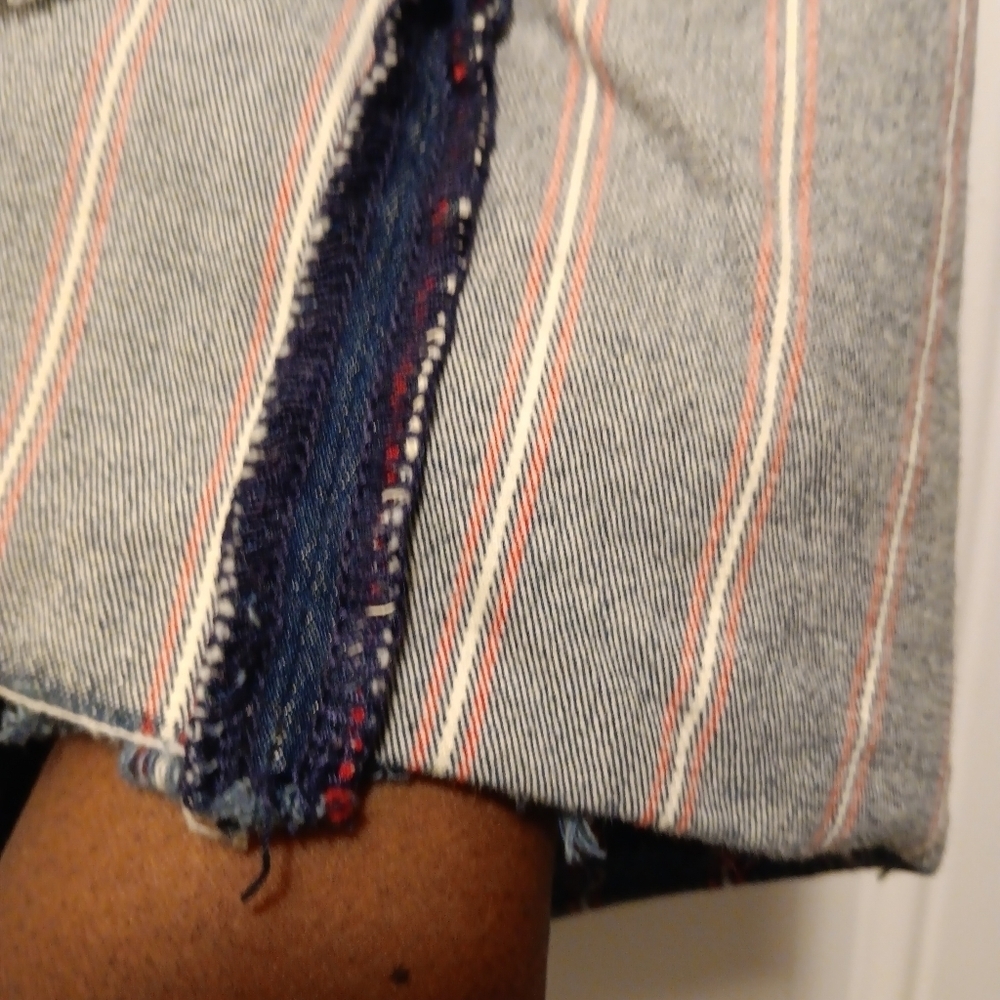 American Eagle| Hi-Rise Mini Stretchy Sz. 12 Y2K Beach Coastal Red White & Blue - Picture 7 of 10